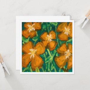 Orange Flowers Card