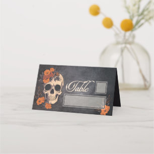 Orange Flowers Elegant table and name place Card