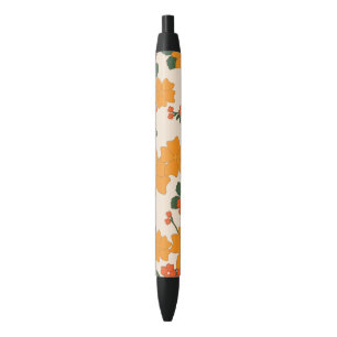 Orange Flowers, Floral Pattern, Pattern Of Flowers Black Ink Pen