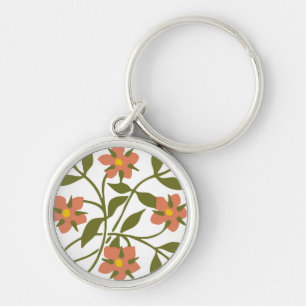 ORANGE FLOWERS KEY RING