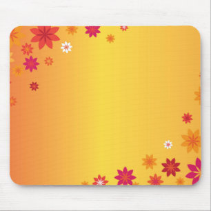 Orange Flowers Mouse Pad