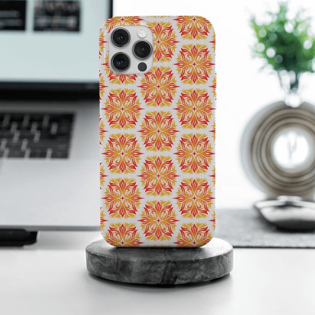 Orange Flowers, Pattern Of Flowers, Floral Pattern iPhone Case (Creator Uploaded)