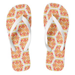 Orange Flowers, Pattern Of Flowers, Floral Pattern Thongs