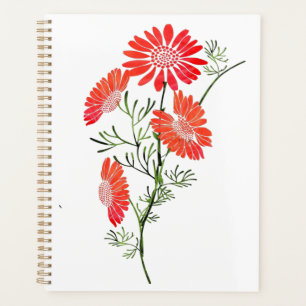 Orange Flowers Planner 