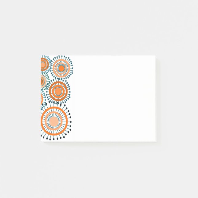 Orange Flowers  Post-it Notes (Front)