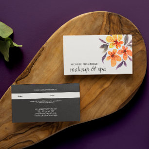 Orange Flowers   Professional feminine Appointment Card