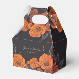 Orange Flowers simple Elegant  Favour Box