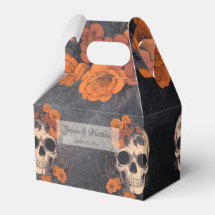 Orange Flowers simple Elegant  Favour Box