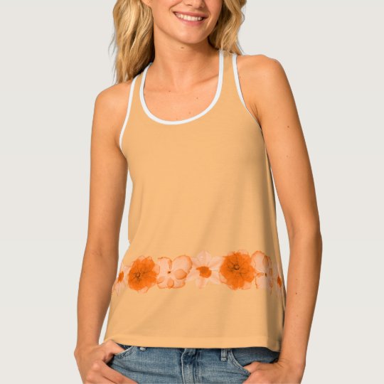 Orange Flowers Singlet