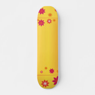 Orange Flowers Skateboard