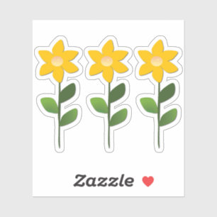 Orange Flowers Sticker