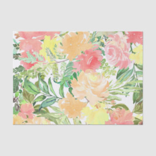 Orange Flowers Tissue Paper – Vibrant Floral