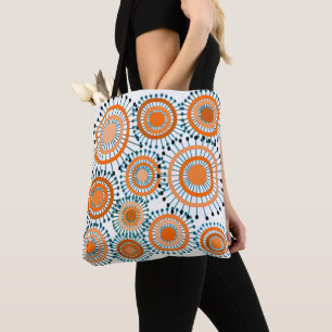 Orange Flowers Tote Bag