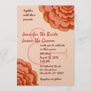 Orange Flowers Wedding Template