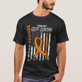 Orange For Great Grandpa Multiple Sclerosis Awaren T-Shirt