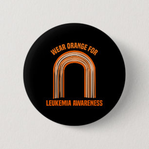 Orange For Leukaemia Awareness Leukaemia 1 6 Cm Round Badge