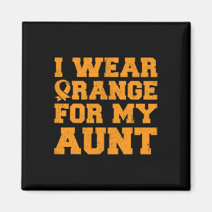 Orange For My Aunt Leukaemia Awareness Cancer Niec Magnet