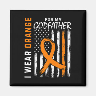 Orange For My Godfather Leukaemia Cancer Awareness Magnet