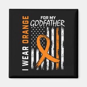Orange For My Godfather Leukemia Cancer Awareness  Magnet