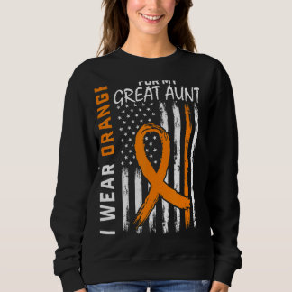 Orange For My Great Aunt Multiple Sclerosis Awaren Sweatshirt