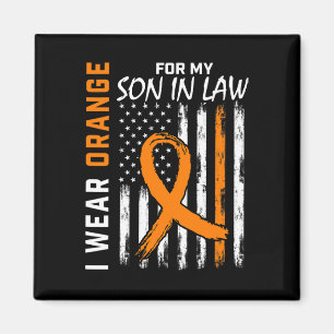 Orange For My Son In Law Leukaemia Cancer Awarenes Magnet