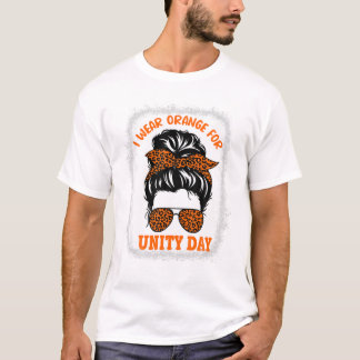Orange For Unity Day Messy Bun T-Shirt