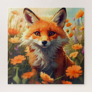 Orange fox illustration jigsaw puzzle