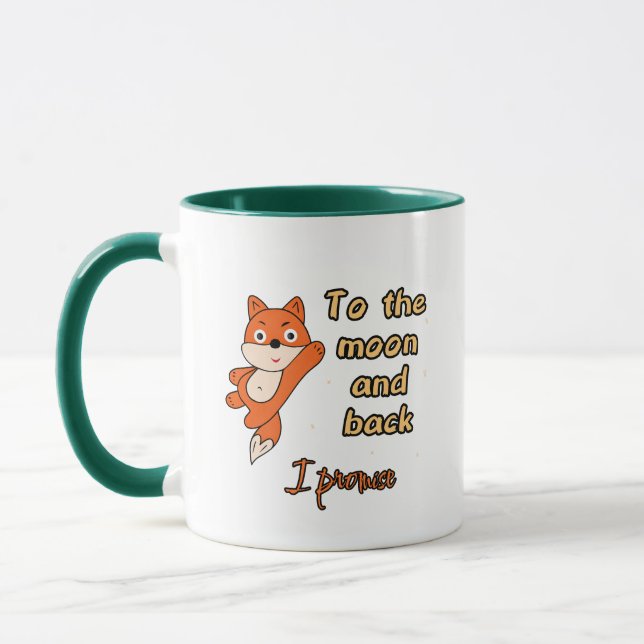Orange fox with moon mug (Left)