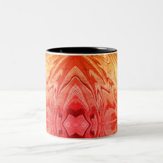 Orange fractal mug