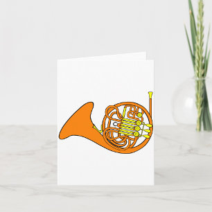 Orange French Horn Note Cards