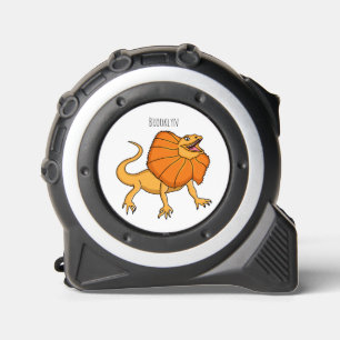 Orange frilled-neck lizard cartoon illustration 1