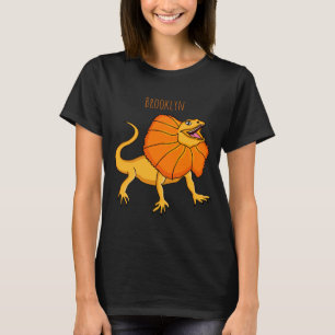 Orange Frilled Neck Lizard Cartoon Illustration Ba T-Shirt