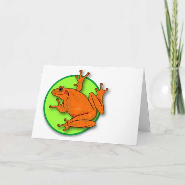 Orange Frog Blank Horizontal Card (Front)
