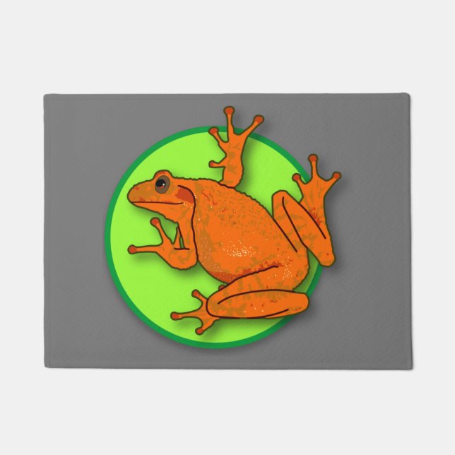 Orange Frog Doormat (Front)