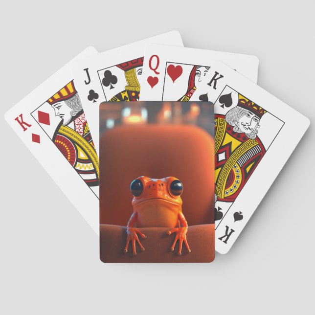 Orange Frog Playing Cards (Back)