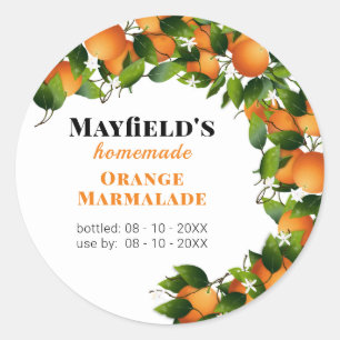 Orange Fruit Canning   Jam Jar Label