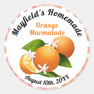 Orange Fruit Canning Jam Jar Label