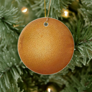 Orange fruit ceramic ornament
