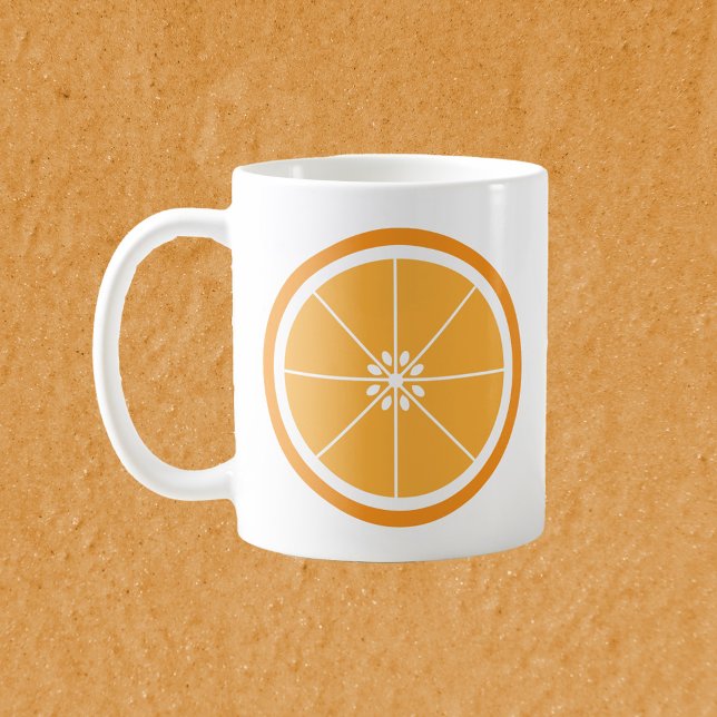 Orange Fruit Citrus Slice Coffee Mug (A mug featuring an orange slice on each side)