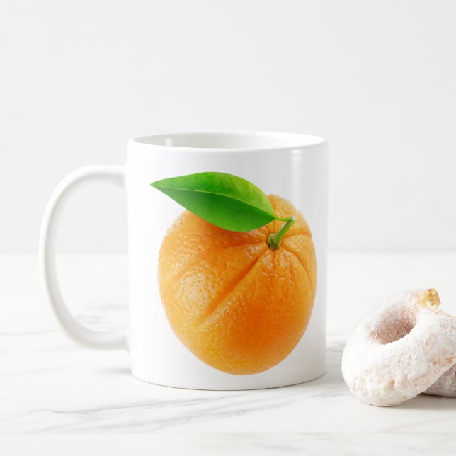 Orange fruit coffee mug (With Donut)