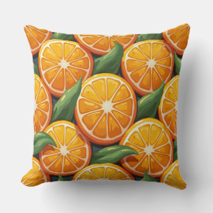 Orange fruit cushion