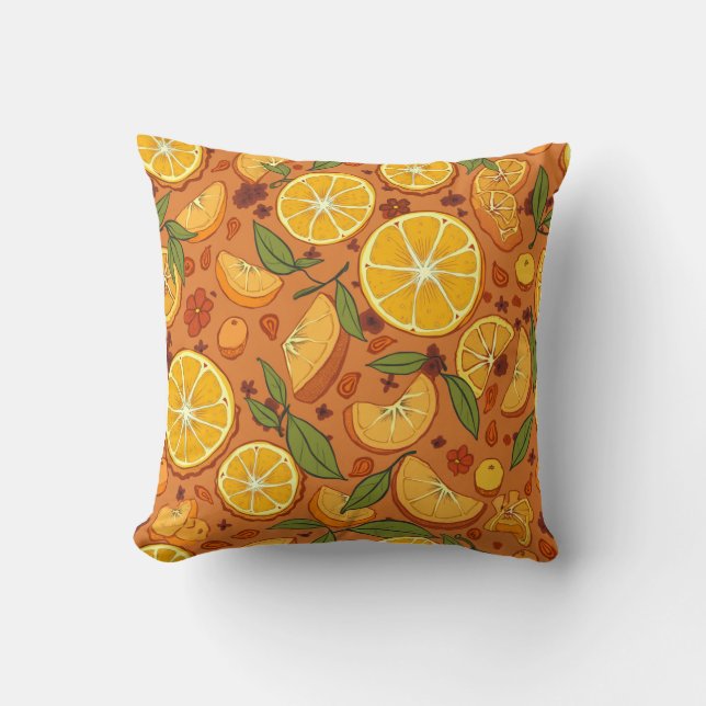 Orange fruit cushion (Front)