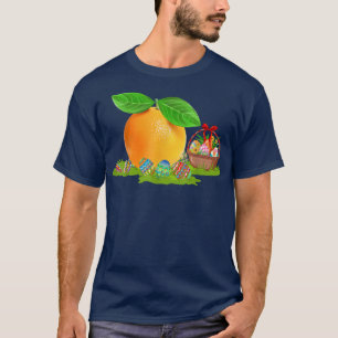 Orange Fruit Easter Egg Hunting Bunny Orange Easte T-Shirt
