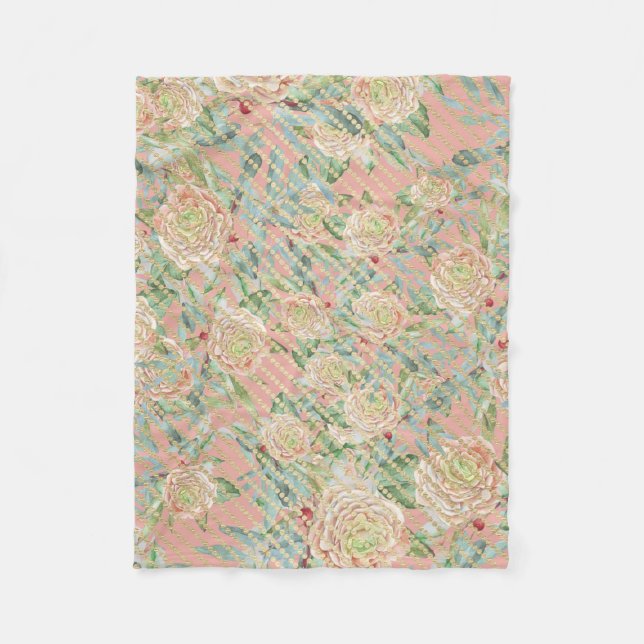Orange Fruit Fleece Blanket (Front)