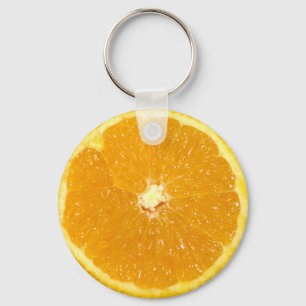 Orange Fruit Fresh Slice Key Ring