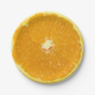 Orange Fruit Fresh Slice Paper Plate