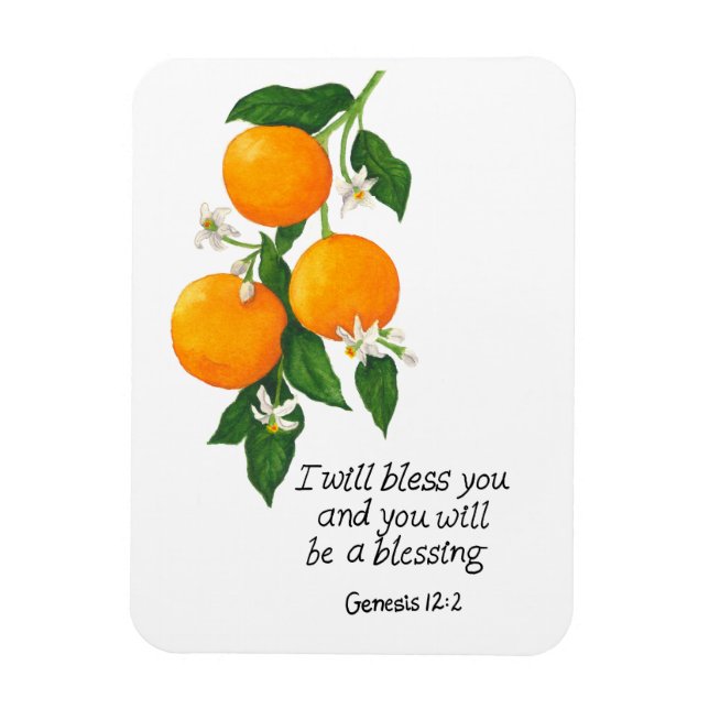 Orange Fruit Genesis 12:2 Magnet (Vertical)