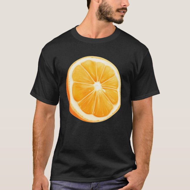 Orange Fruit Group Costume Funny Halloween Party T-Shirt (Front)