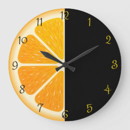 Orange Fruit, Kitchen Large Clock