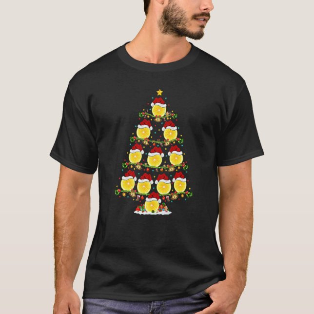 Orange Fruit  Lights Xmas Santa Orange Christmas T T-Shirt (Front)